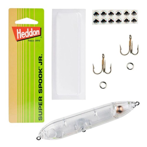HEDDON SUPER SPOOK JR 1-6 pc Lot ORIGINAL LURE BODY CLEAR BLANK - Picture 2 of 11