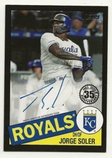 2020 Topps Update JORGE SOLER 1985 Topps Auto Autograph BLACK 011/199 Royals