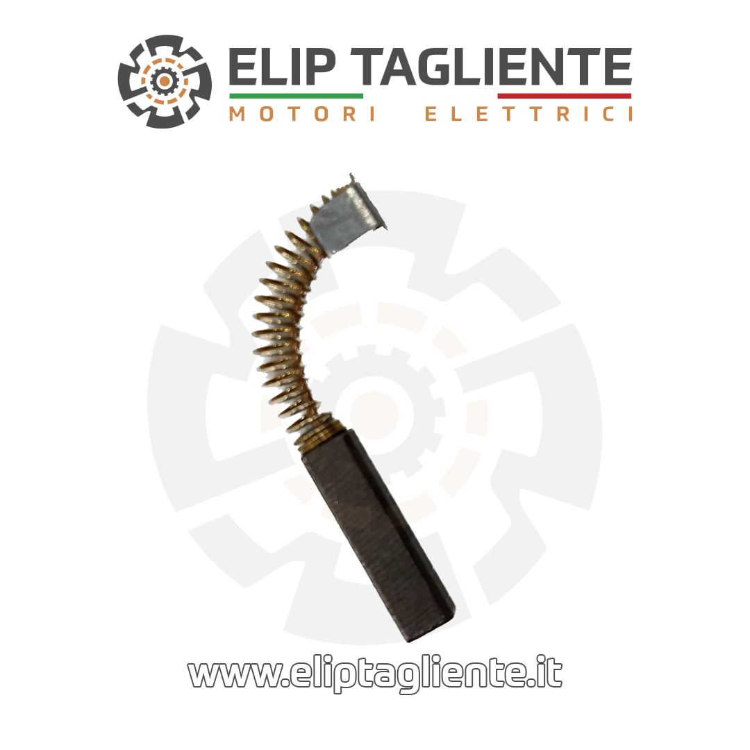 BSSTORE Coppia Spazzole Carboncini Per Motore Lavatrice/Asciugatrice, Compatibile Ricambio 154740, Dimensioni 12,5x5x36 Mm, Connettore 4,8 Mm
