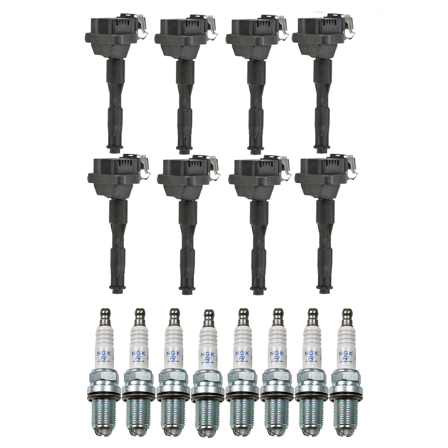 Bosch 8 Ignition Coil NGK 8 Laser Platinum Spark Plug Kit For E39 E53 540i X5 V8