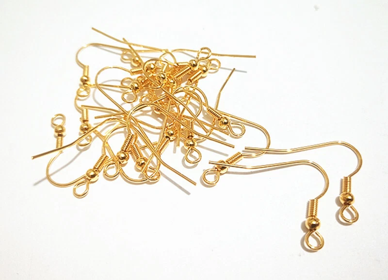 5 coppie di monachelle in acciaio inox colore dorato 20x24mm bijoux