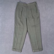 Vintage Lauren Ralph Lauren Pants 12 100 Wool Worsted Old Money Minimal Olive