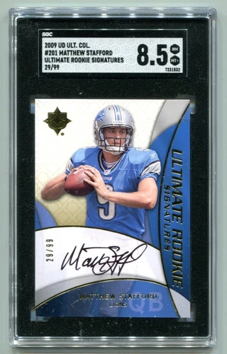 2009 Ultimate Collection Matthew Stafford RC AUTO 29/99 SGC 8.5 NM-MT+