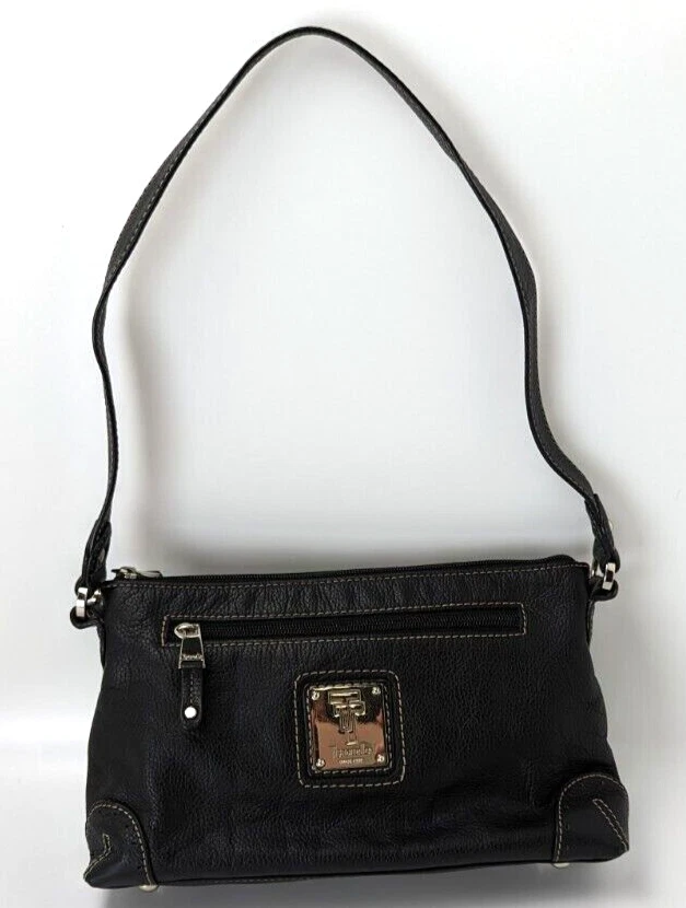 Small Black Leather Tignanello Handbag - Clearance Sale