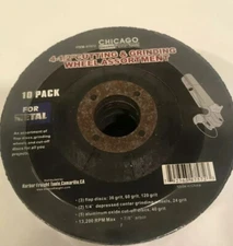 4-1/2 in. Metal Grinding / Cut off / Flap Wheel Assorted Set 10 Pc Grinder Discs