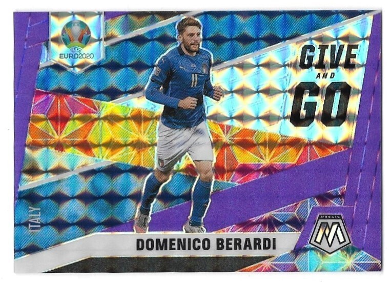 Domenico Berardi 2021 – Panini Mosaic UEFA Euro 2020 – Violet Fluorescent SP /70 – Italie #29