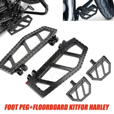 Foot Pegs Floorboards Shifter Lever Pedals For Harley Touring Softail Road Glide
