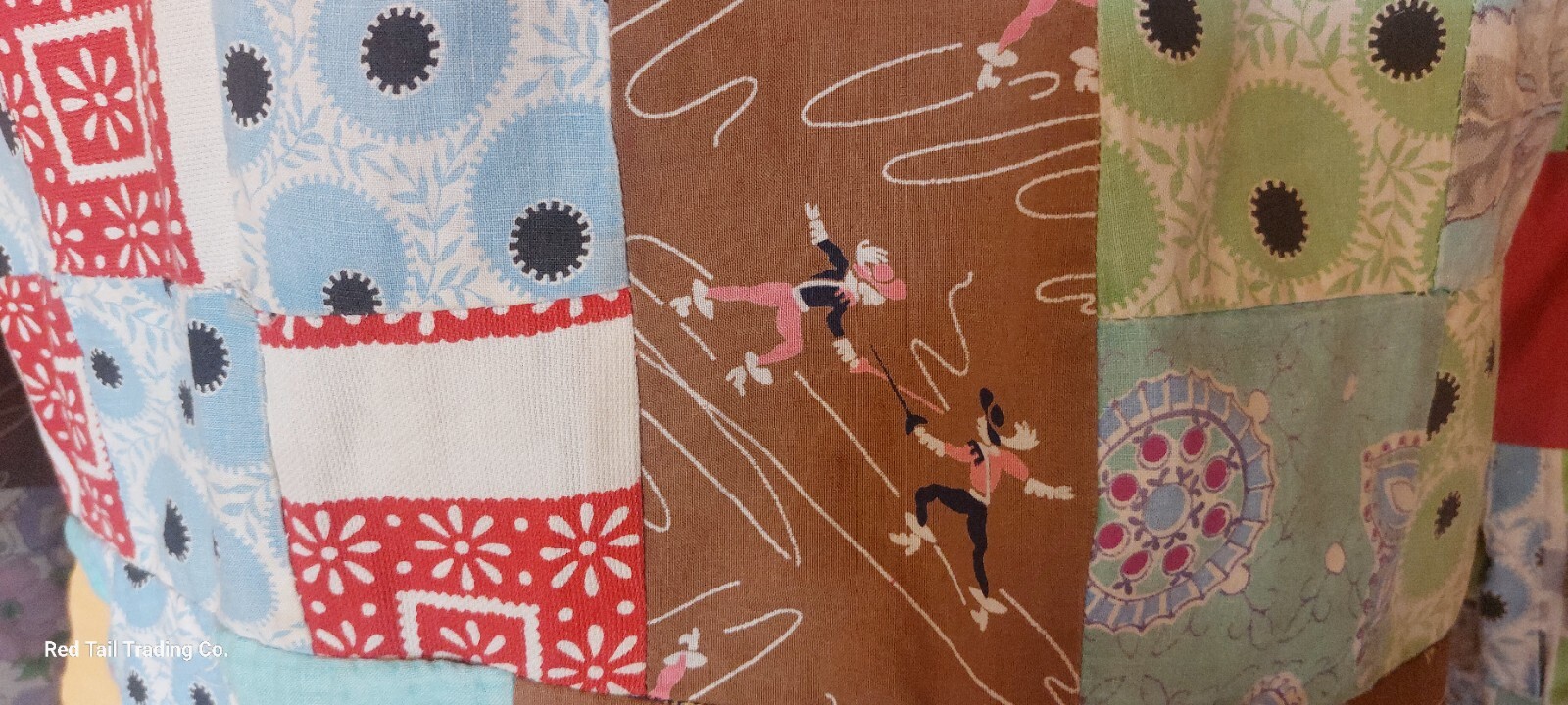 1940s Crazy Quilt Smock Jacket Made From Feedsack… - image 9