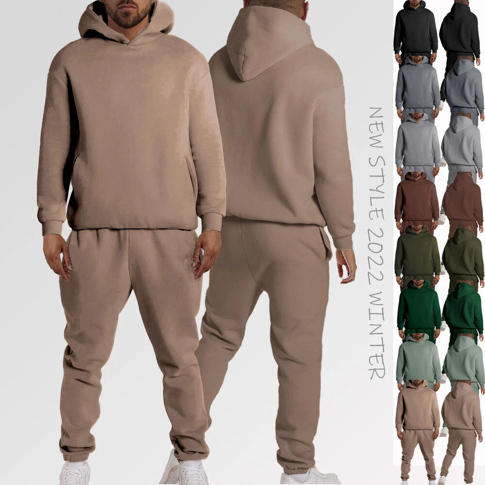 Mens Sweatsuits 2 Piece Hoodie Tracksuit Sets Casual Pants Jogging Suits