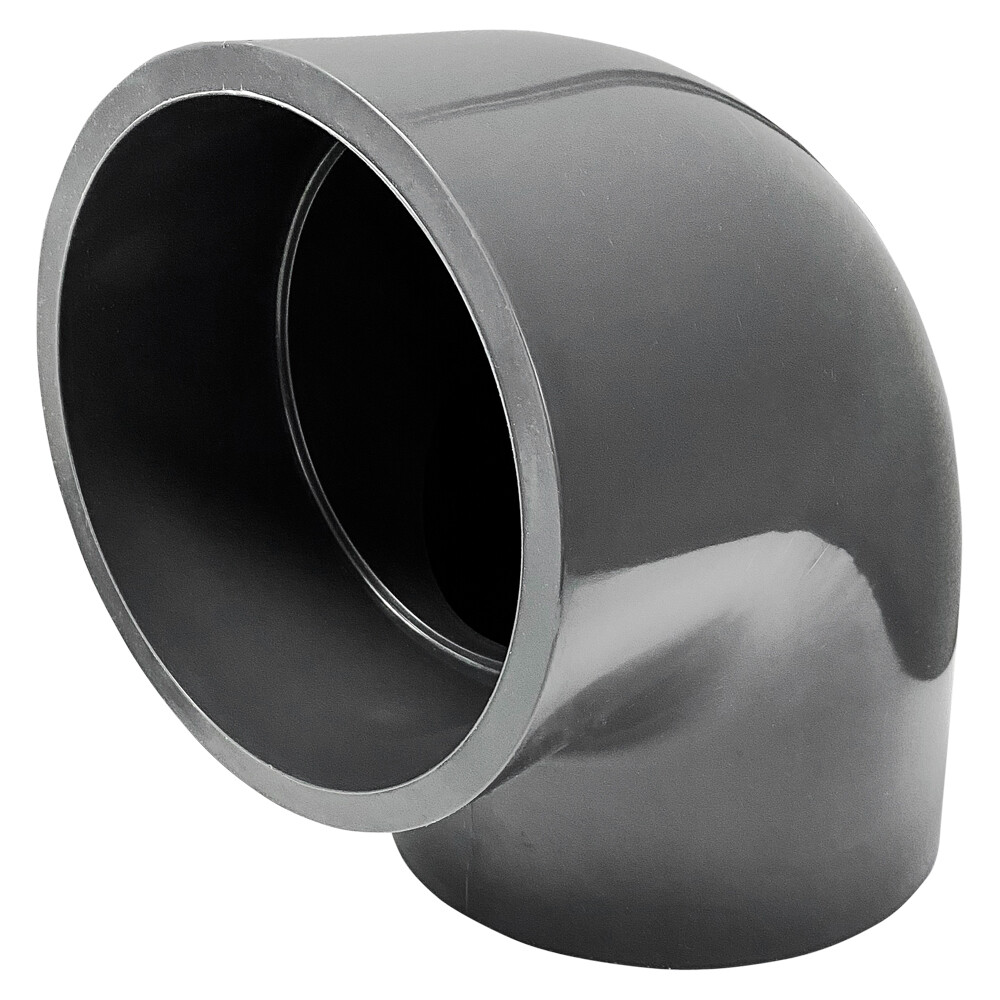 PATIKIL UPVC Tubo Raccordo Gomito Programma 80 2" Presa, 2pz 90 Gradi Adattatore Connettore, Grigio - Foto 6