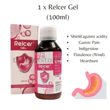 1 X RELCER GEL Recommended for Gastric or Acid Reflux 100ML FREE SHIPPING