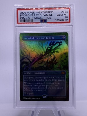 2020 MTG Double 2XM Foil Sword of Feast & Famine Showcase Foil PSA 10 Gem POP 1