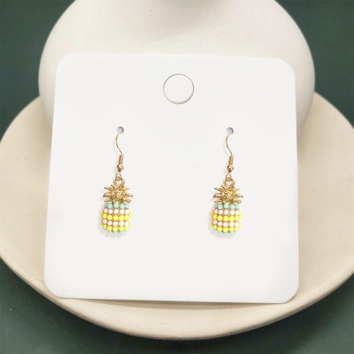 925 Silver Pearl Pineapple Stud Earrings Fashion Jewelry for Women & Parties - Picture 6 of 12