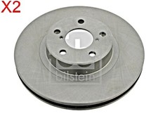 FEBI x2 Stk Bremsscheibe Vorderachse Für SUBARU TOYOTA Brz Forester 26300AE071