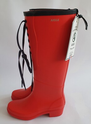 Aigle 8405K Miss Juliette L (Lace) Wellingtons Gummistiefel Rot EU 36
