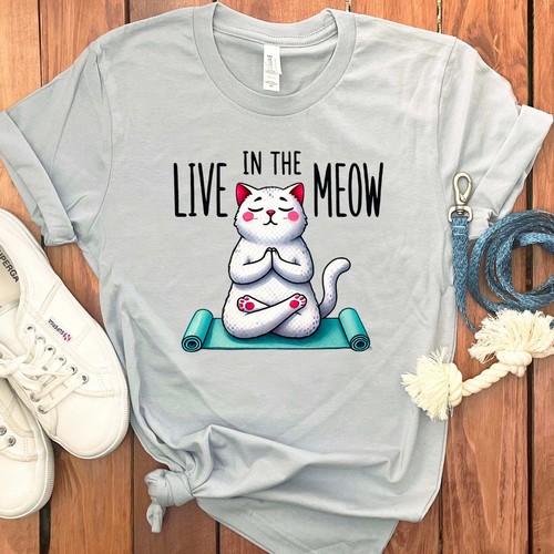 MEOW CAT YOGA T-SHIRT - Picture 15 of 29