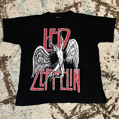 Vintage Led Zeppelin Double Sided Bootleg T Shirt Size XL (Fits M