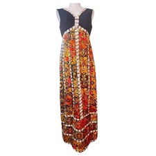 Womens Vintage Futura Couture Of New York Floral Maxi Dress Size 12 Sleeveless