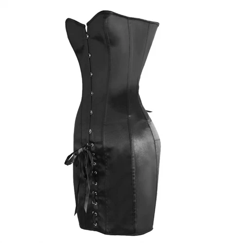 Gothic Women Sexy Corset Dress Simple Shape Body Bustiers Overbust Corsets Waist - Picture 2 of 17
