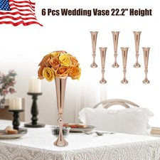 6 Pcs Wedding Centerpieces Vase European Vase Versatile Metal Props 22.2" Height