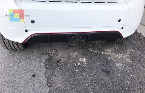 SMART ForTwo 451 Restyling 2012-2015 SPOILER DIFFUSORE POSTERIORE NERO LUCIDO - Foto 8 di 17