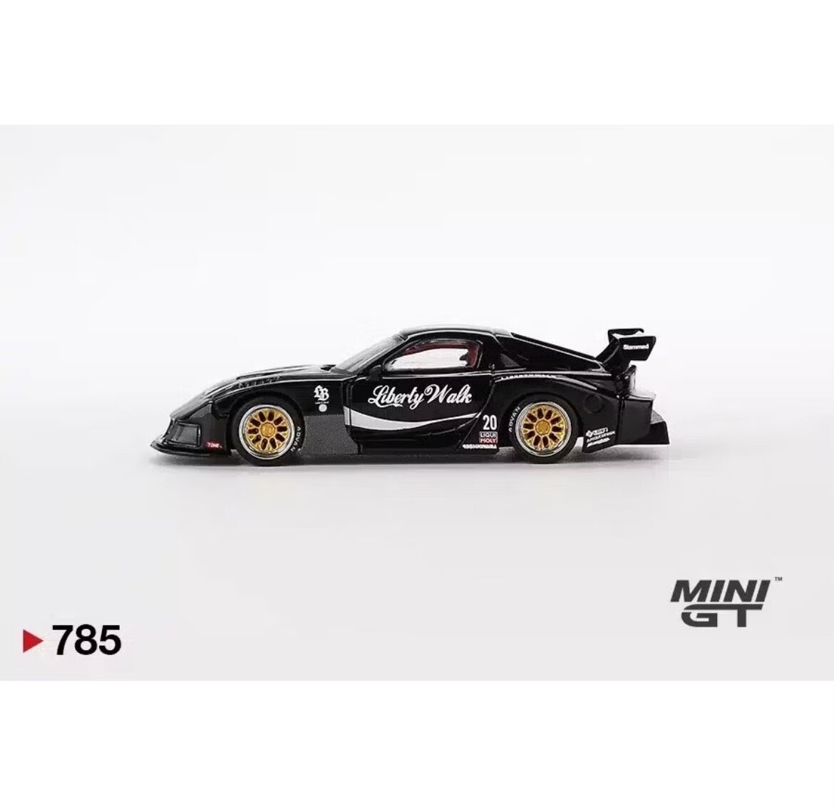 ミニカー MINIGT LIBERTY WALK MAZDA RX-7 (RHD) Mini GT 785 Mazda RX-7 LB Super Sihouette Liberty Walk Black