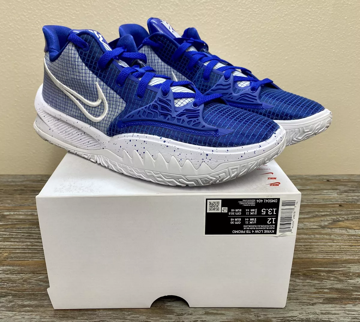 Nike Kyrie Low 4 TB White Blue Basketball Shoes DM5041-404 Multiple Sizes 12-15 Nike Kyrie Low 4 TB White Blue Basketball Shoes DM5041-404 Multiple Sizes 12-15