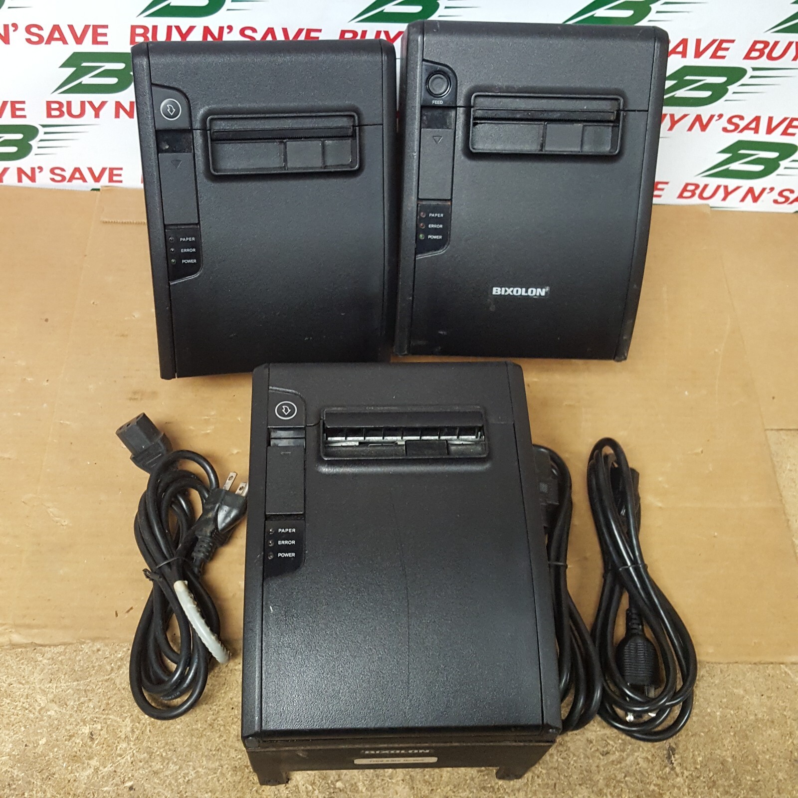 Lot of 3 Bixolon SRP-S300 Thermal Receipt Printers with Power Cords Tested Working