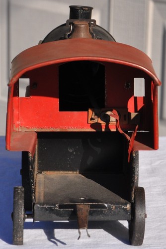 RARE ANTIQUE COR-COR TOYS RR RAILROAD LOCOMOTIVE ENGINE CAR TRAIN PRESSED STEEL - Picture 5 of 13