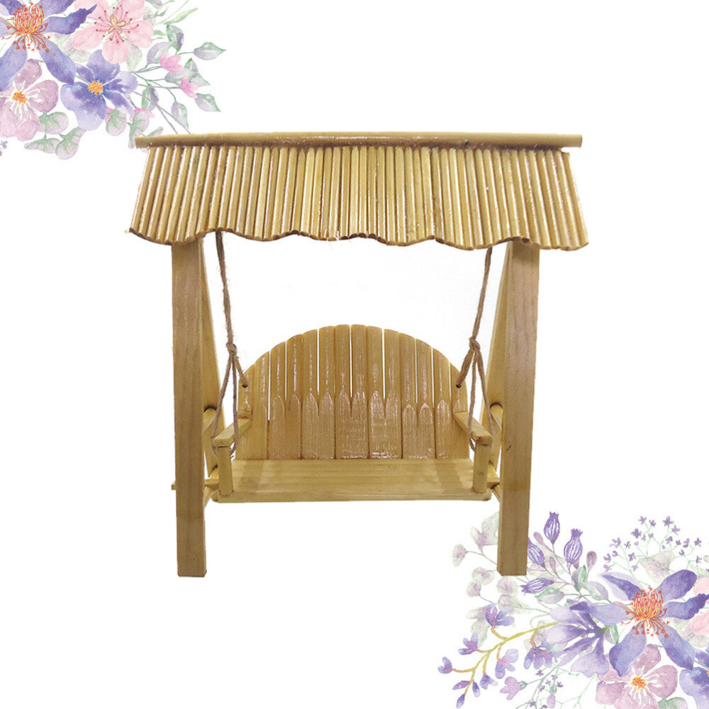 Mini Dollhouse Furniture Simulation Crane Bamboo Chair Kids Room Decor