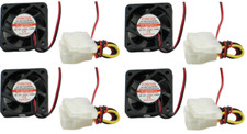 4x Evercool 40mm x 10mm EC4010M12C Computer Case Cooling Fan 4-Pin Molex