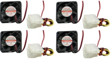 4x Evercool 40mm x 10mm EC4010M12C Computer Case Cooling Fan 4-Pin Molex