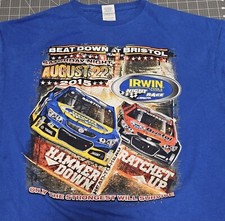 RARE VTG 2015 Bristol Motor Speedway Nascar TShirt BEAT DOWN AT BRISTOL EUC 2XL