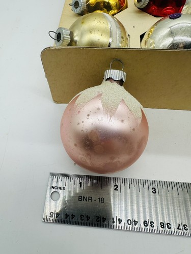 Assorted Vintage Christmas Ornaments Glass Shiny Brite Unsilvered Glitter - Picture 16 of 22