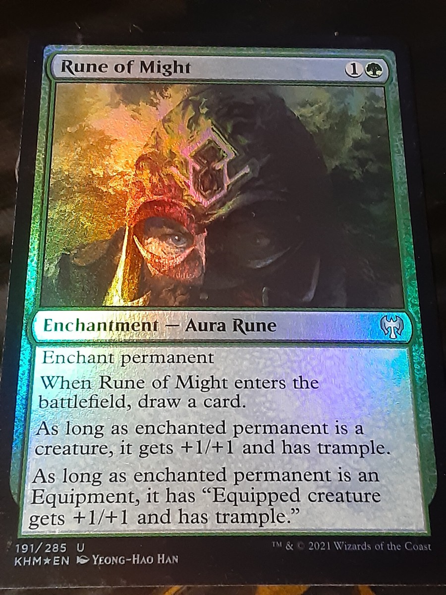 Rune of Might FOIL , Kaldheim , NM , MTG, FREE SHIPPING | eBay