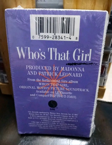 Sealed Madonna WHO'S THAT GIRL USA CASSETTE SINGLE RARE - Picture 2 of 3