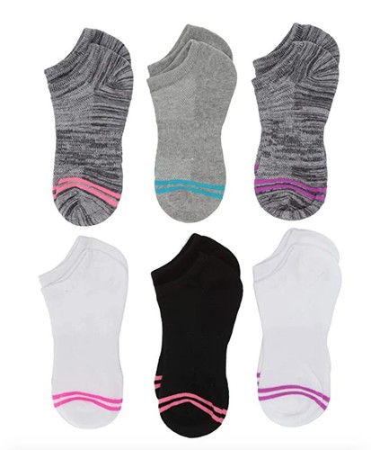 Stride Rite Girls 6 Pack Amber Athletic No Show Socks Size 13 L112459 - Picture 2 of 2
