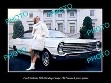 Old Large Historic Photo Of Ford Galaxie 500 Coupe 1967 Launch Press Photo Old Large Historic Photo Of Ford Galaxie 500 Coupe 1967 Launch Press Photo
