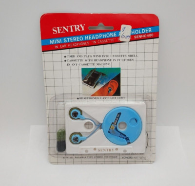 Vintage Sentry Mini stereo Headphones SENHO480 NOS NEW ''In Ear'' Ear-Buds