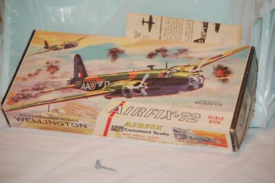 VINTAGE AIRCRAFT 1/72 AIRFIX CONSTANT SCALE VICKERS WELLINGTION OPEN BOX READ