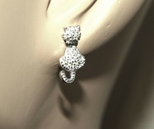 Orecchini da donna in argento sterling 925 con zirconi cubici, a forma