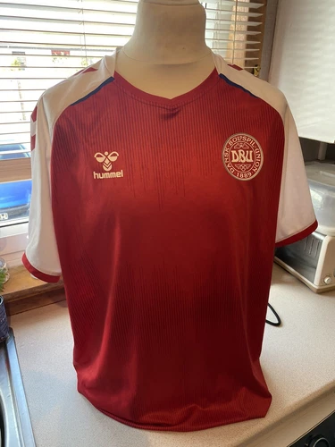 Rare Denmark Football Shirt XL Hummel