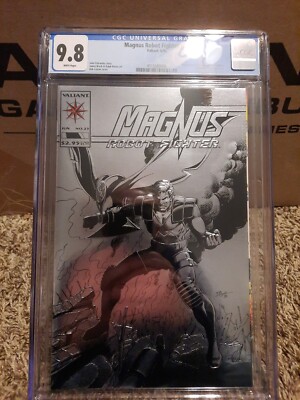 Magnus Robot Fighter 25 Cgc 9.8 Valiant 1993 Silver Foil Embossed Cover Vry COOL