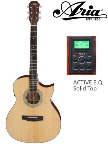 ARIA SOLID TOP /PICKUP E.Q - Orchestra Acoustic Guitar (Free Shipped USA***)