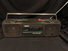 Vintage Sanyo M7024A Boombox AM/FM Cassette 2 way 4 Speakers SEE VIDEO
