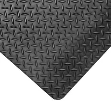 NoTrax 8CCC7 Antifatigue Diamond Plate Runner Mat 3' x 75' Black Vinyl