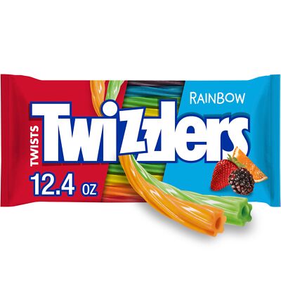 TWIZZLERS Rainbow Flavored Chewy Candy 12.4 Ounce Pack of 6 Bags