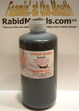 BLACK RUBBER TOUGHENED THICK Cyanoacrylate CA SUPER GLUE BIG 16 oz bottle