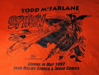 SPAWN INTRODUCTION SUPER RARE VINTAGE PROMO T SHIRT 1992 MCFARLANE