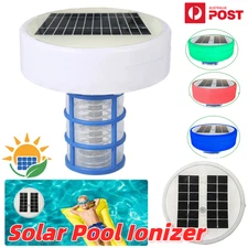 Solar Pool Ionizer Copper Anode LED Swimming Pool Water Purifier Algae Cleaner